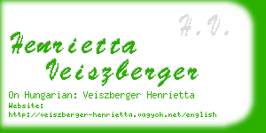 henrietta veiszberger business card